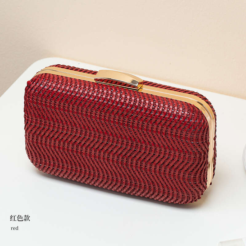Dinner Bag Summer Women S Fashion PU Knitted New High End Single Shoulder Handheld Chain Bag KQ