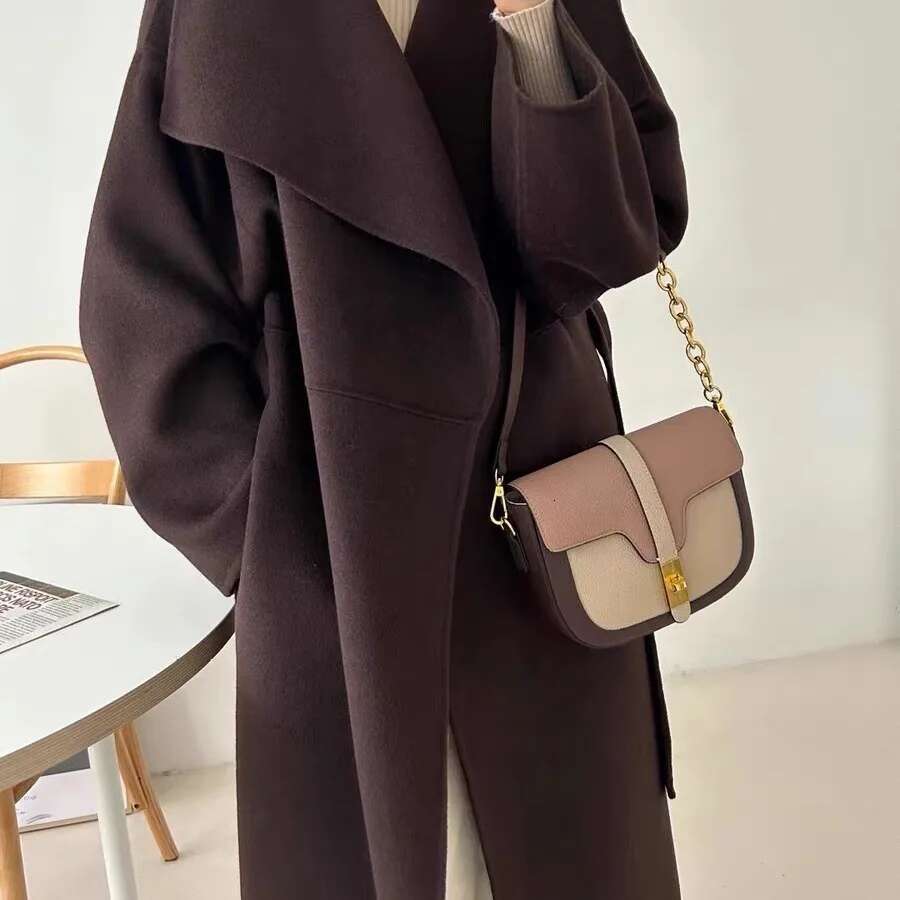 Small Niche Design Retro Saddle Casual High-End Armpit 25 New Cowhide Shoulder Crossbody Bag