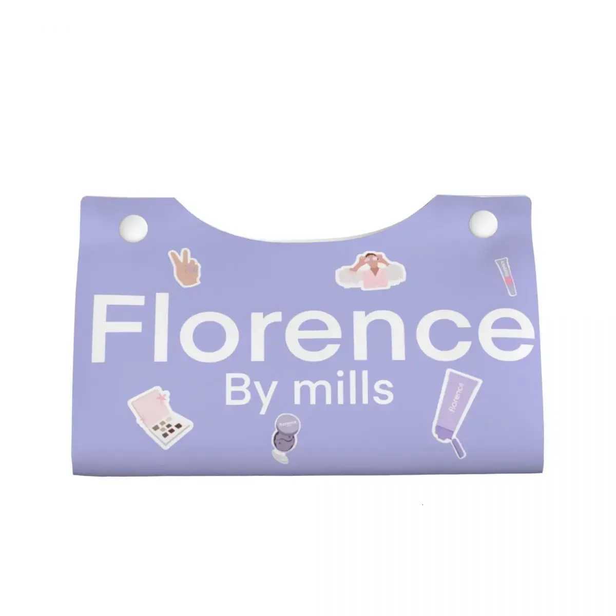 Custom Florence By Mills Tissue Box Holder Rectangular PU Leather Facial Tissue Box Cover for Car OfficeM251124