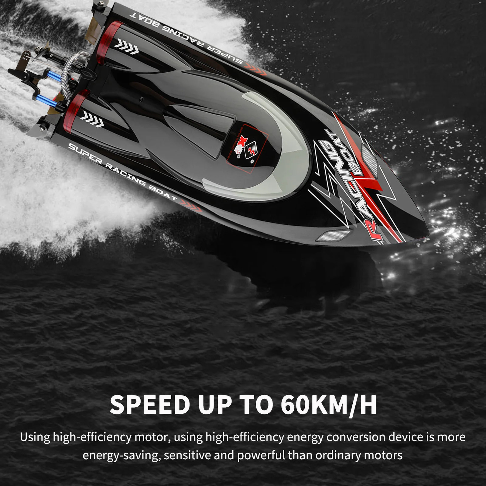 RC Boat WLtoys WL916 Remote Control Boats 60kmh 24GHz Gift for Kids Adults Boys Capsize Low Battery Alarm 251113