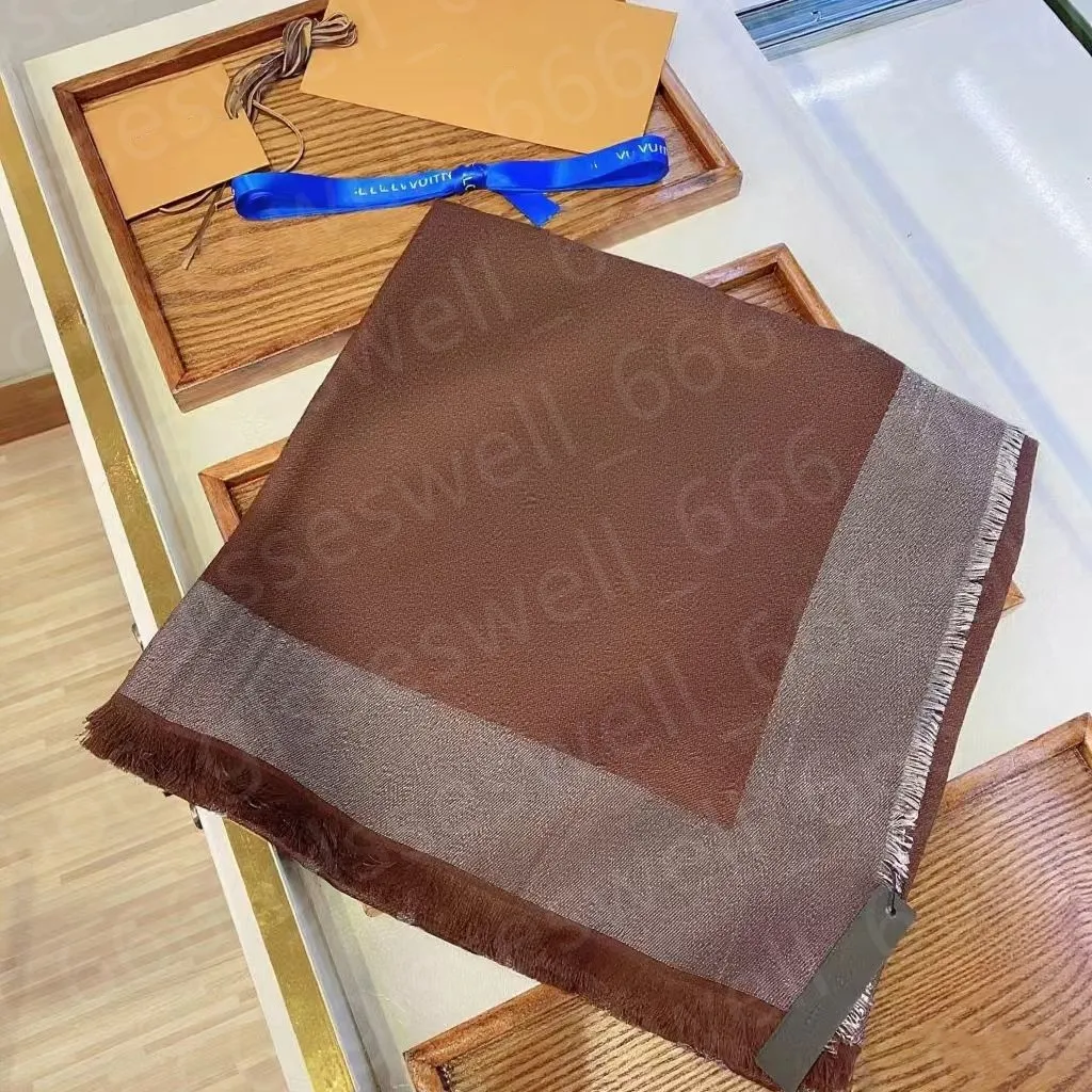 Scarf Designer Cotton Women Scarves Real silk Silver thread Classic High Quality Necks Winter Wool Letter Printed Size 140*140cm