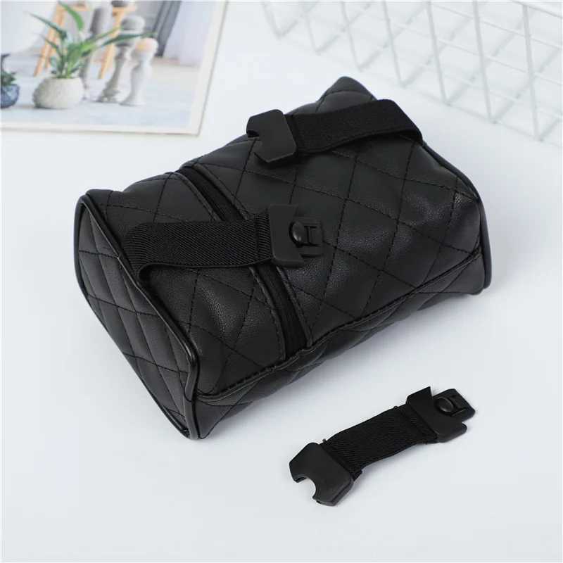 1pc luxury Fashion Camellia Leather Car Tissue Box Creative Car Interior Chair Back Sun Visor Multi-functional Draw Paper BoxM251124