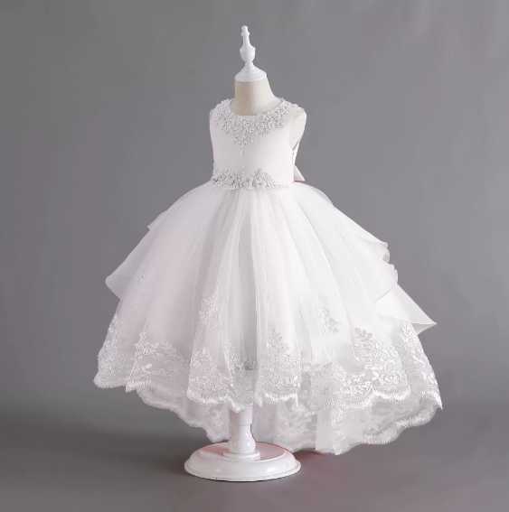 Girl's Dresses Children's wedding dress, trailing wedding dress, princess dress, female flower girl, piano performance dress Q250424