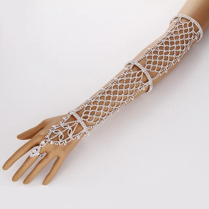 belly dance Arm Hand Chain Cuff Ring Copper Bracelet Belly Dancer Jewelry 250417