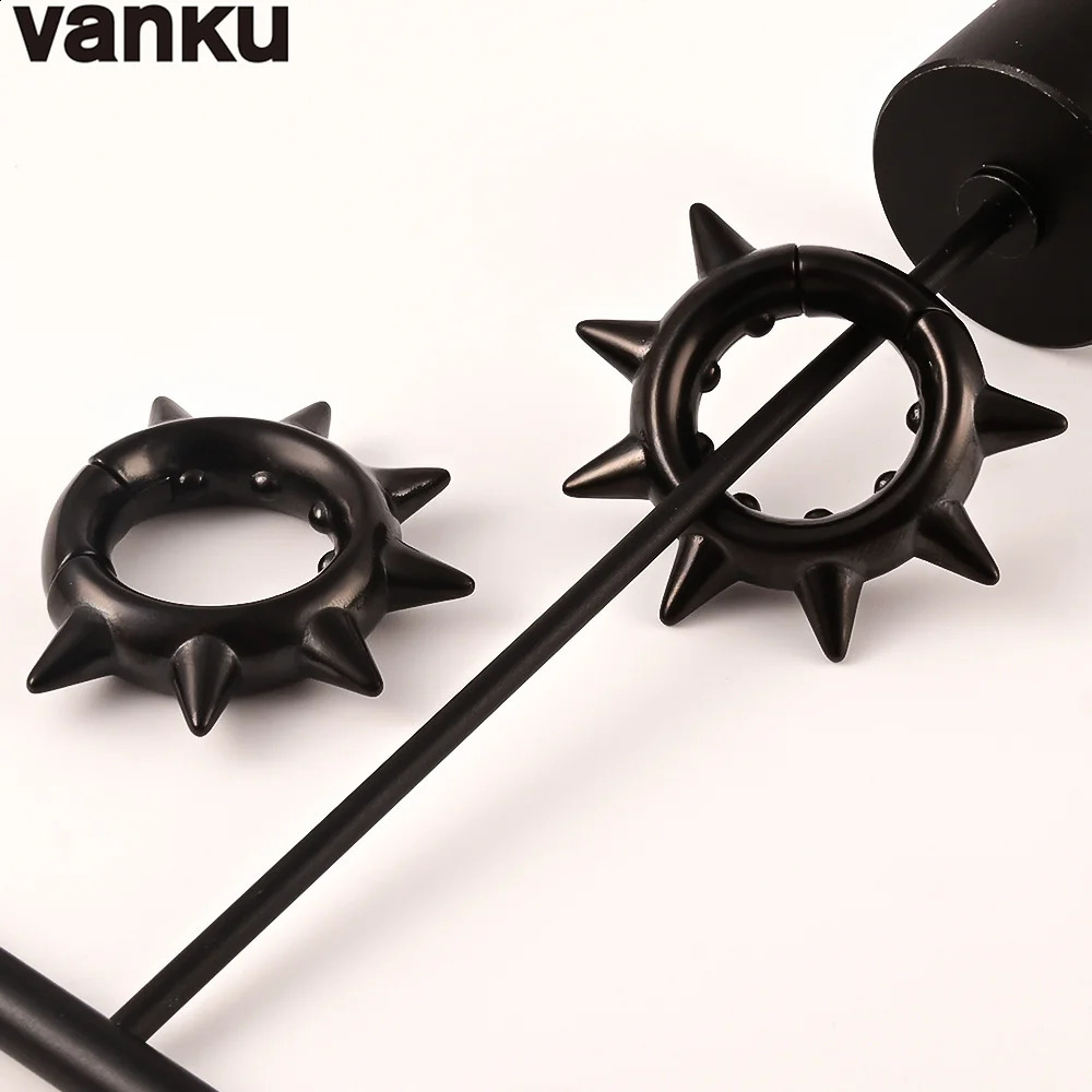 Vanku 2PC Simple Fashion Pendant Stainless Steel Plugs Ear Weight Gauges Tunnels Piercing Expander Stretchers Body Jewelry 250327