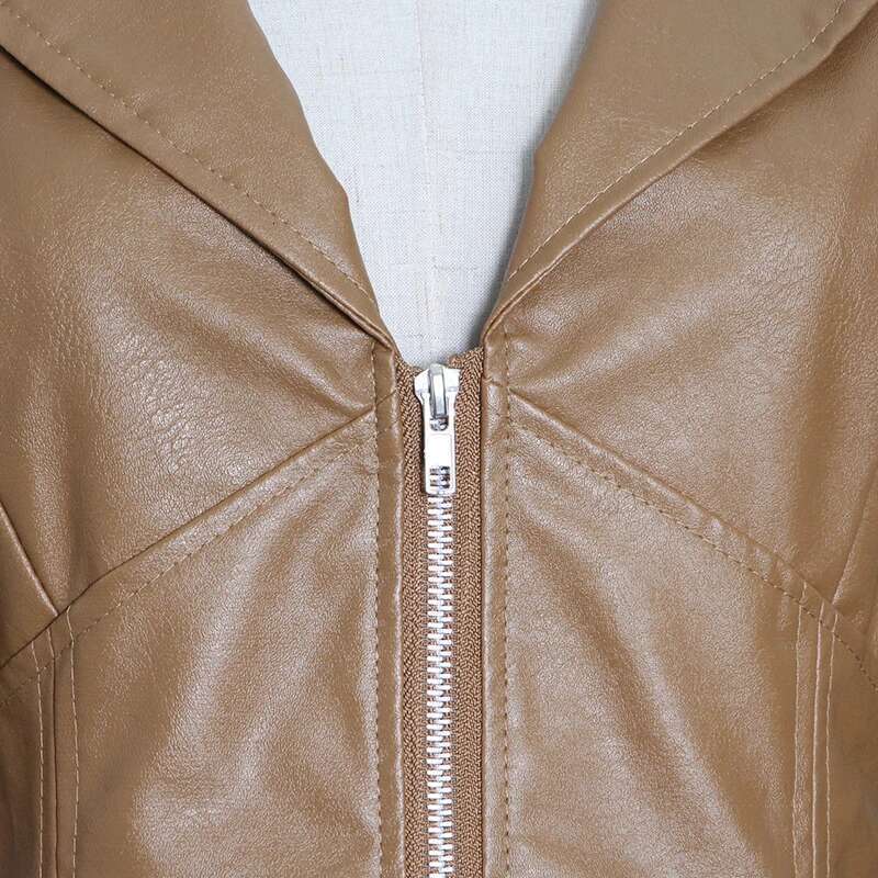 TWOTWINSTYLE Biker Style Patchwork Irregular Jacket Women Lapel Collar Long Sleeve High Wait Tunic Female Coat 2022 Fashion New