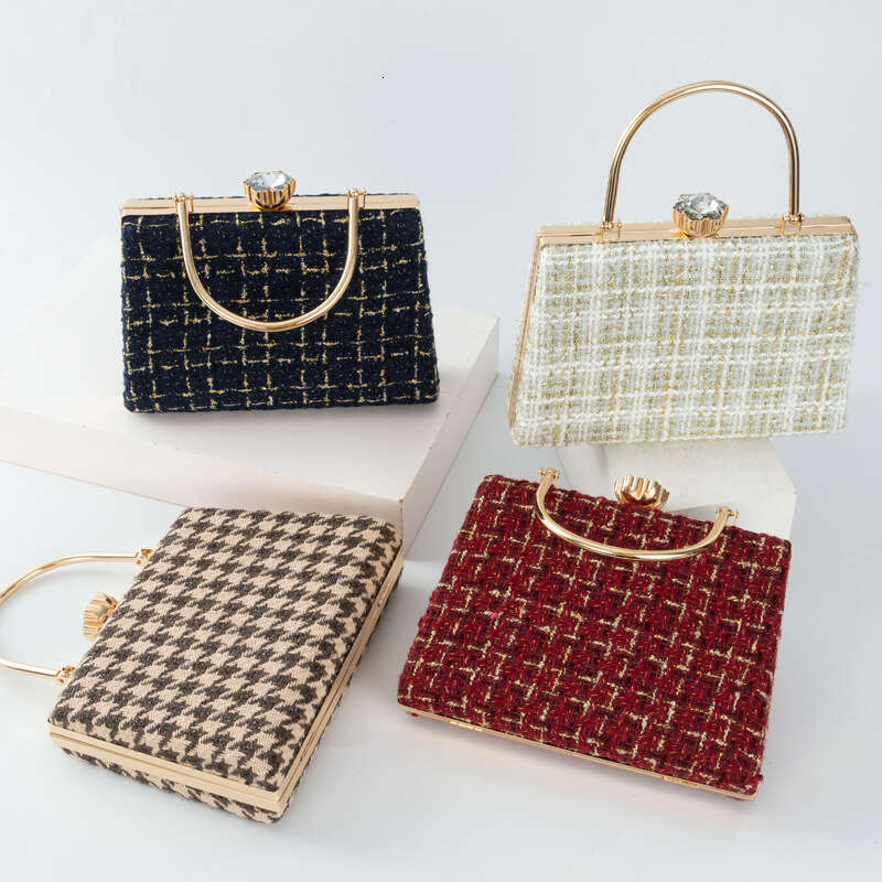 Dinner Bag Winter Classic Small Fragrant Style Dinner Bag High End Fashion Versatile Woolen Handbag Banquet Bag KQ