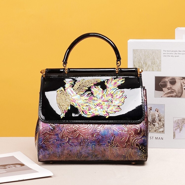 Chinese Style Embroidered Bag Women S High End Temperament Middle Aged Mother Handbag Light Luxury Versatile Single Shoulder Crossbody Bag Tote Bag