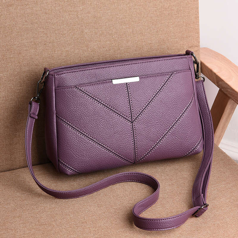 Designer Bag Straight Women's 2025 New Korean Version Trendy Three-Layer Small Single Shoulder Crossbody Soft Leather Mommy Bag