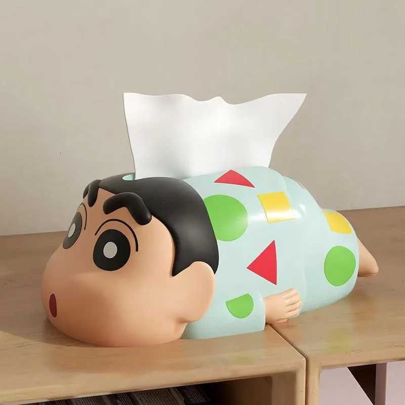 Crayon Shin-chan Desktop Ornament Tissue Box Living Room Desktop Organizer Paper Box Decorative Storage Box Home Decor GiftM251124