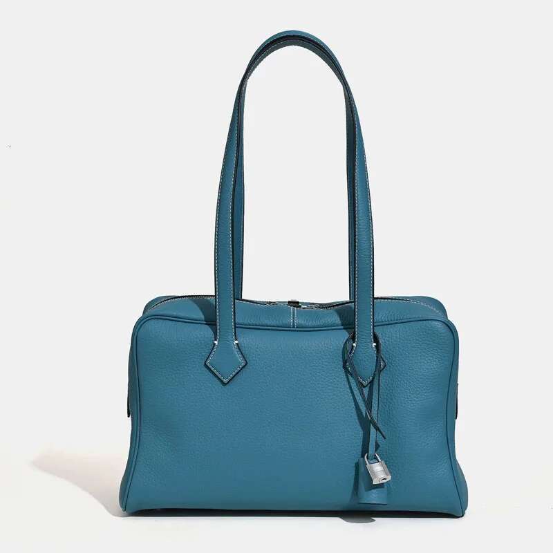 35cm Women's Handbag Boston Commuter Work Office Ladies Shoulder Classic Soft Lightweight Genuine Leather Bag
