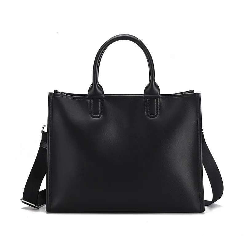 Commuting Ladies Handbags Women Shoulder Bags Large Capacity Pu Leather Female Messenger Bag Big Totes Commute Briefcase Black