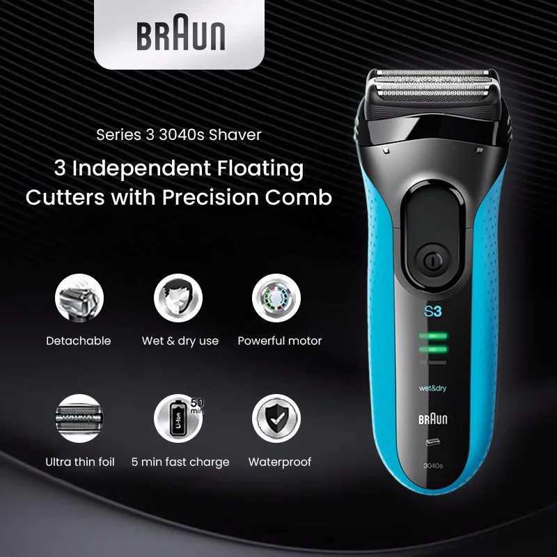 Electric Shaver 3 Series ProSkin 3040S 3010S Reciprocating Shaver For Men Shaving MaChine With Trimmer 100-240v L251124
