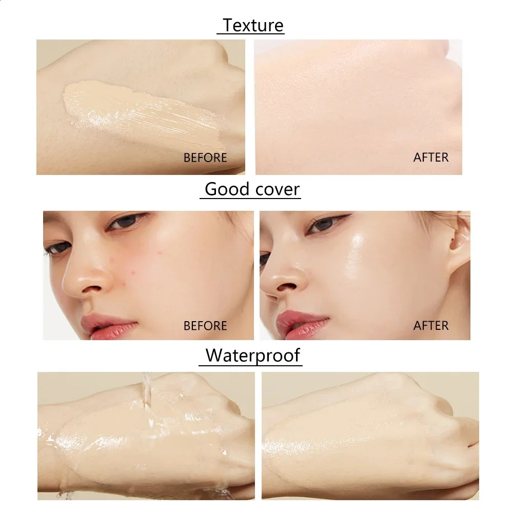 Liquid base high cover makeup durable concealer BB cream waterproof oil control basic cosmetics 250415