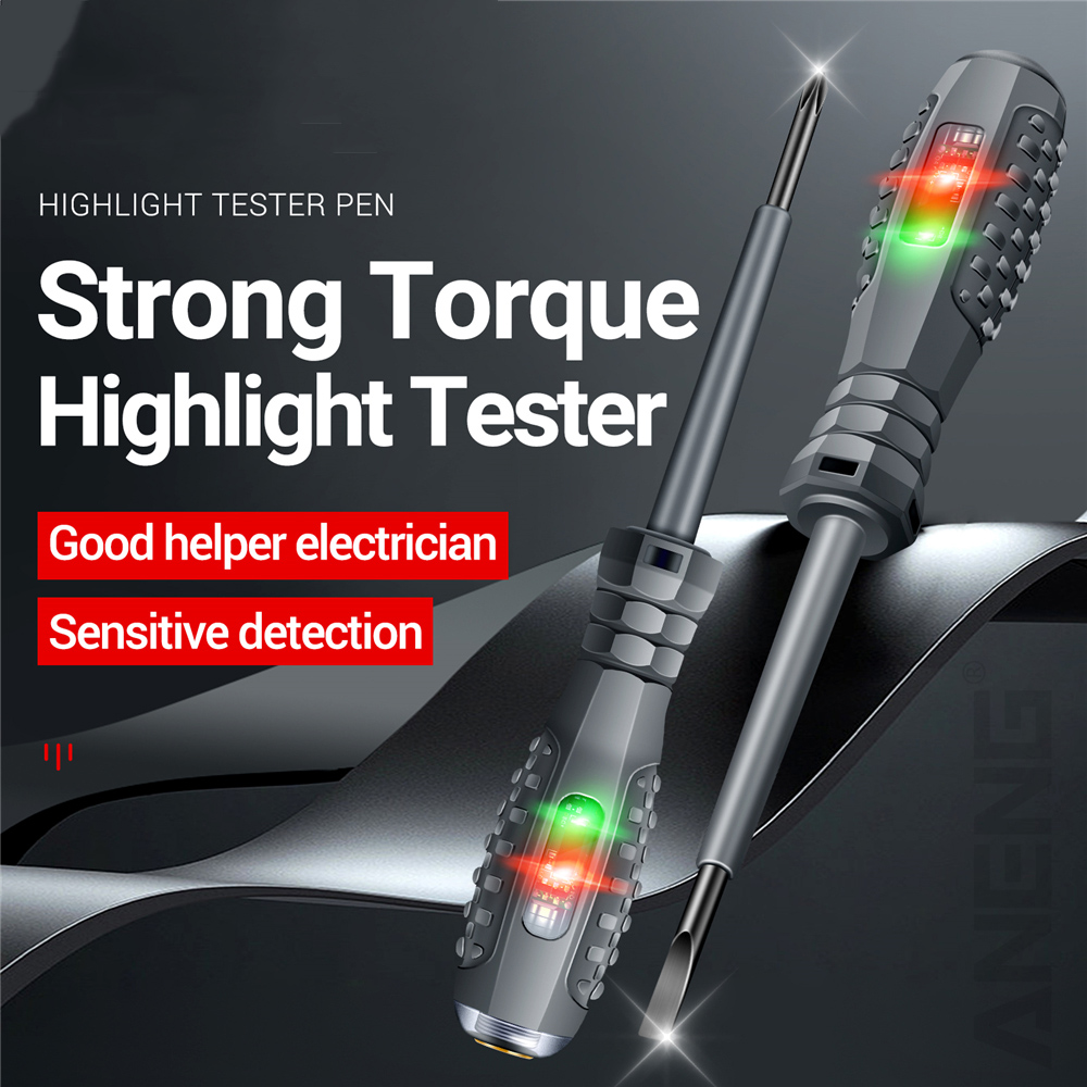 2Pcs/set Electrician Magnetic Test Screwdriver AC Non-contact Induction VoltageTest Pen Tester Word/Cross Screwdrivers Hand Tools