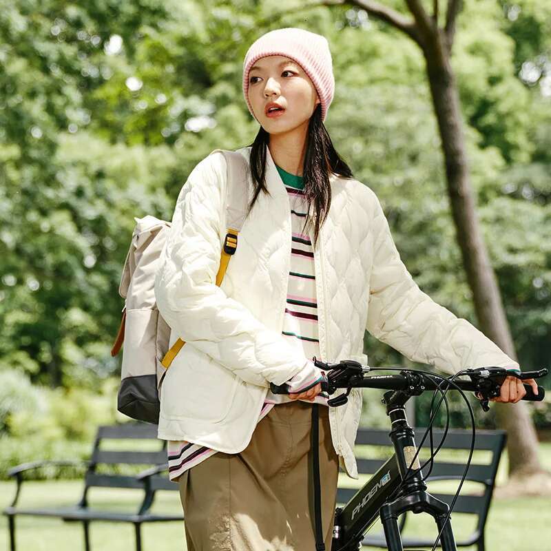 Designer Clothes Semir Down Jacket Women Solid Color Three-Proof Loose Casual Style New Winter Lazy Baseball Collar Lightweight Coat