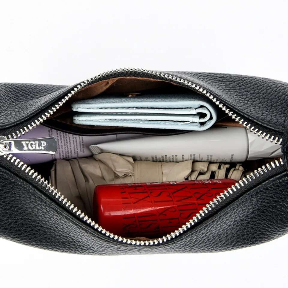 Designer Bag 2025 Two Belt Strap Soft Lichi Pu Leather Shoulder Women's Crossbody Bag Female Small Hobos Armpit Purses And Handbag Sac A Main Lux