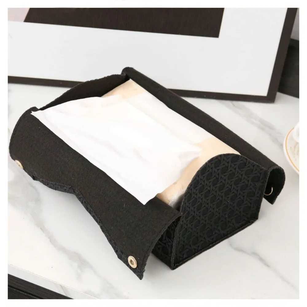 Decorative Rectangular Tissue Box-Case PU Leather Tissue Holder for Bathroom Modern Tissue Box Holder OfficeM251124