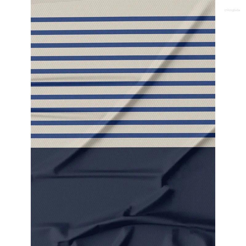 Men's Polos Long-sleeved Striped Polo Shirt High Tie Button Double-sided Velvet For Winter