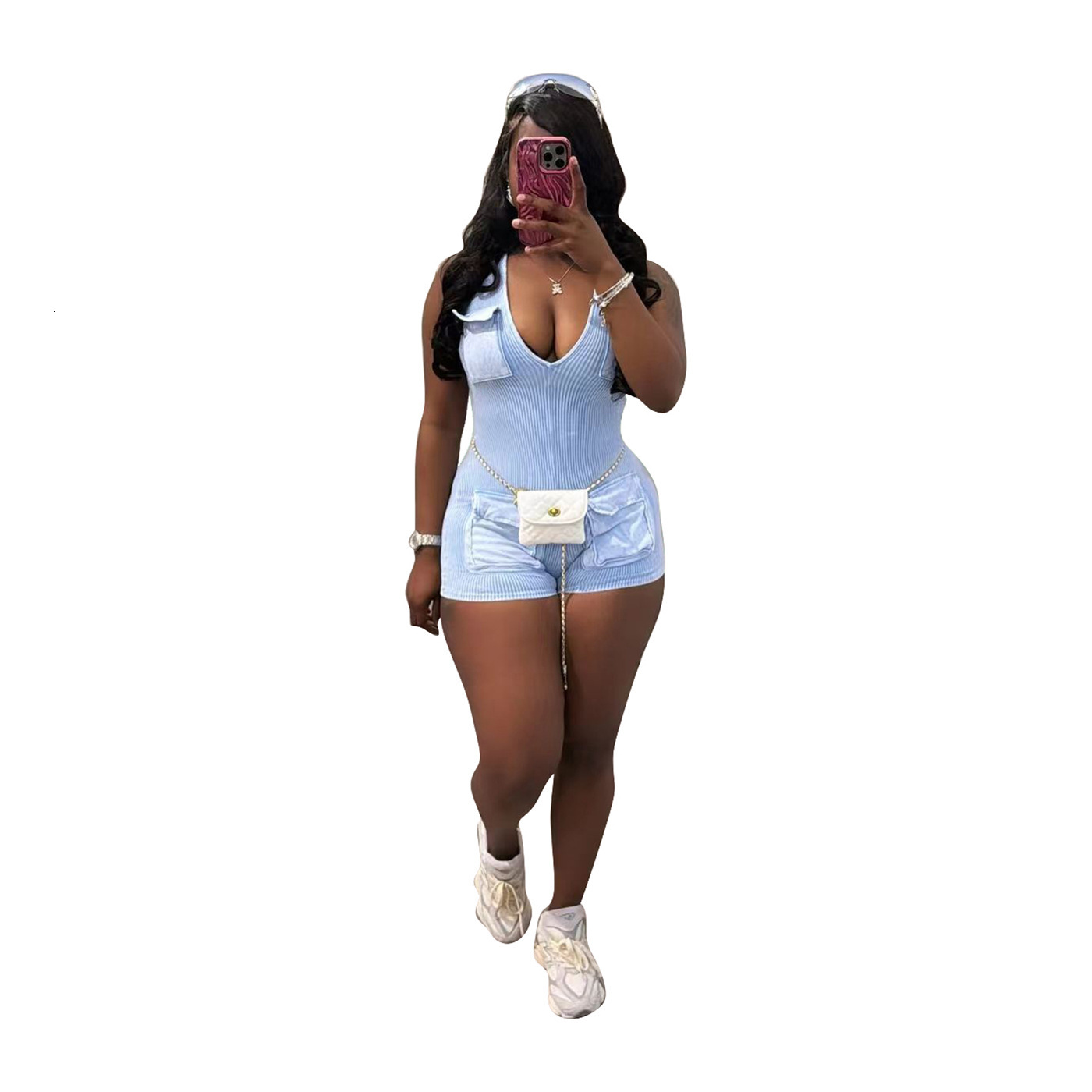 Womens Jumpsuits 2025 New Fashion Casual Washed Jumpsuit Shorts Rompers 6 Colors