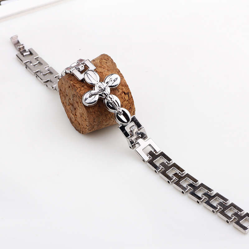 Bracelet, metal cross, hollowed out alloy accessories, wristband, cool and fashionable street accessories