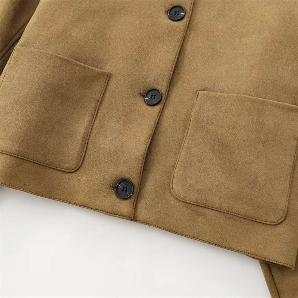 Designer Clothes Pb&Za Autumn New Product Casual Women's Fashion Versatile Single Breasted Loose Collar Short Jacket