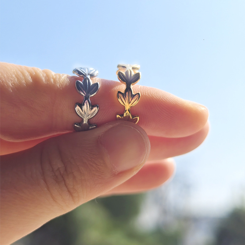 Top Source Titanium Steel Open Female Ins Cold Wind Leaf Korean Edition Ring Fashion Simple