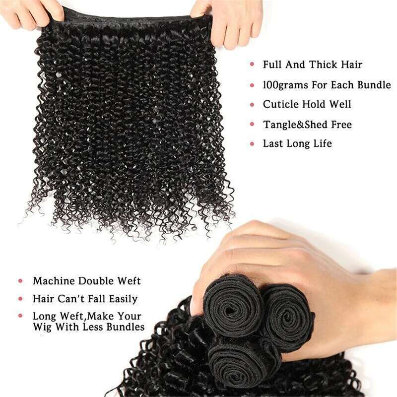 Kinky Curly 100% 12A Raw Brazilian Bundles Original On Promotion Human Natural Hair Extension
