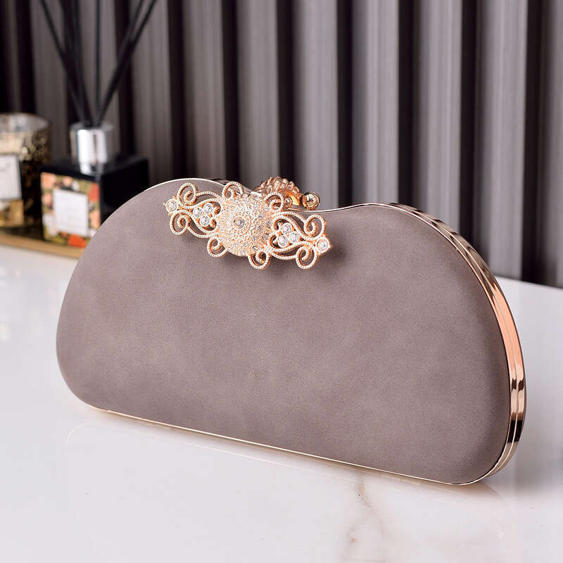 Dinner Bag New PU Dinner Qipao Celebrity Luxury Mouth Gold Fashion Rhinestone Bag KQ