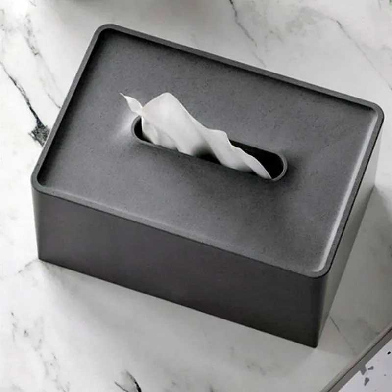 1PC Simple Solid Color Tissue Box Living Room Tissue Box Storage Box Plastic Bottom Cap Tissue BoxM251124