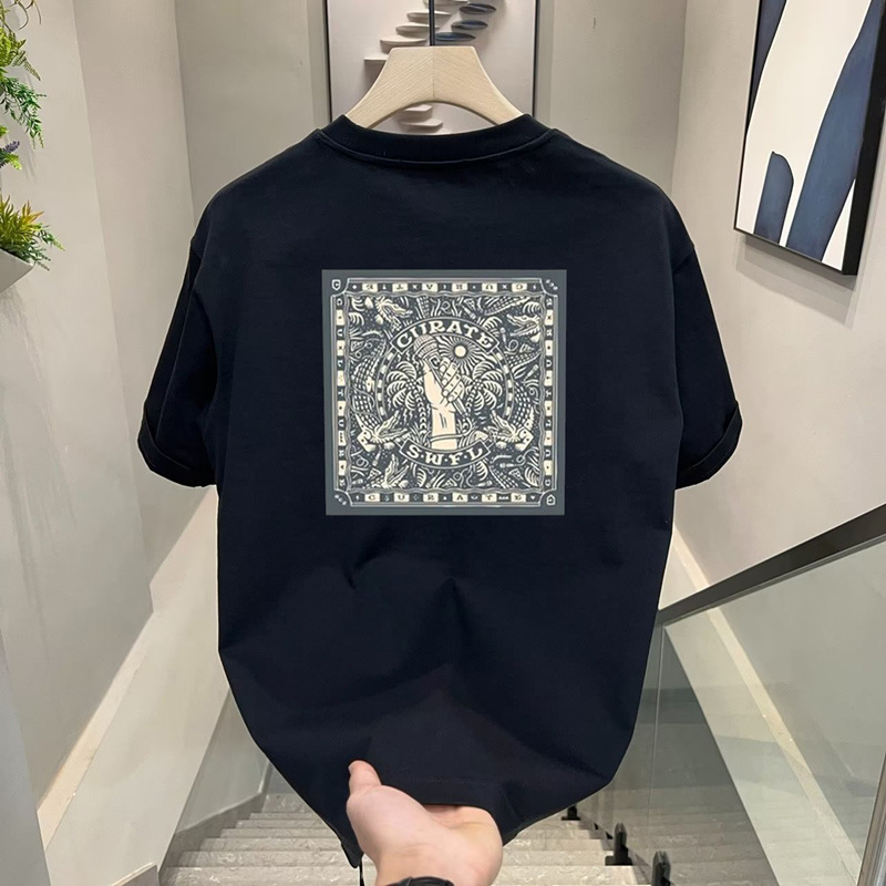 New free shipping designer t-shirt for mens womens black white New Fashionable and versatile T-shirt