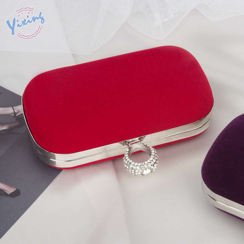Dinner Bag Classic Velvet Dinner Cheongsam Formal Dress High End Women S Diamond Inlaid Bag Including Bag KQ