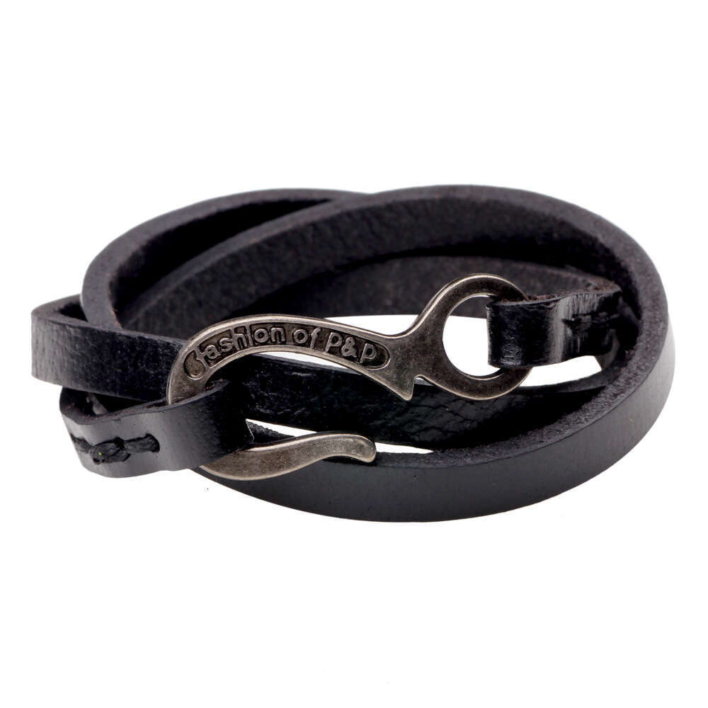 Japanese Korean personalized hooks, multi-layer bracelets, trendy accessories men and women, multi loop leather rope bracelets for couples