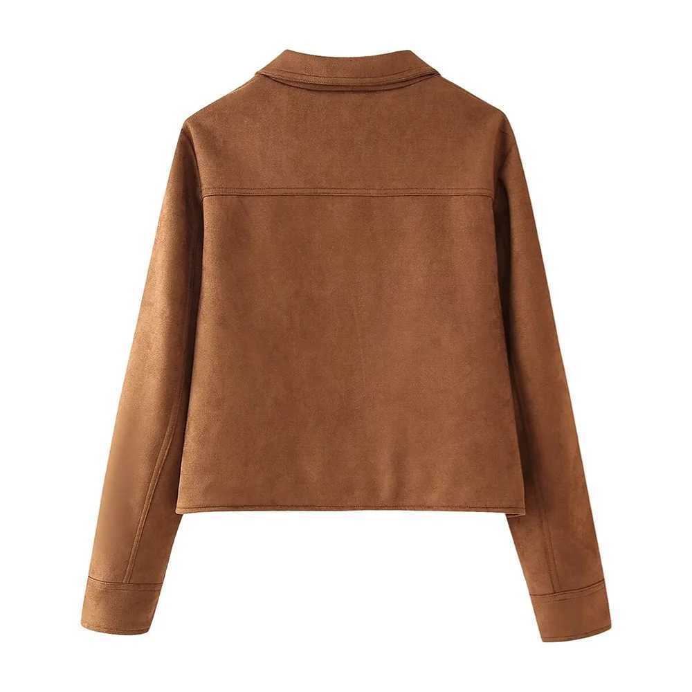 Autumn New Womens European and American Style Fashion Niche Button Decoration Suede Jacket Coat J251124