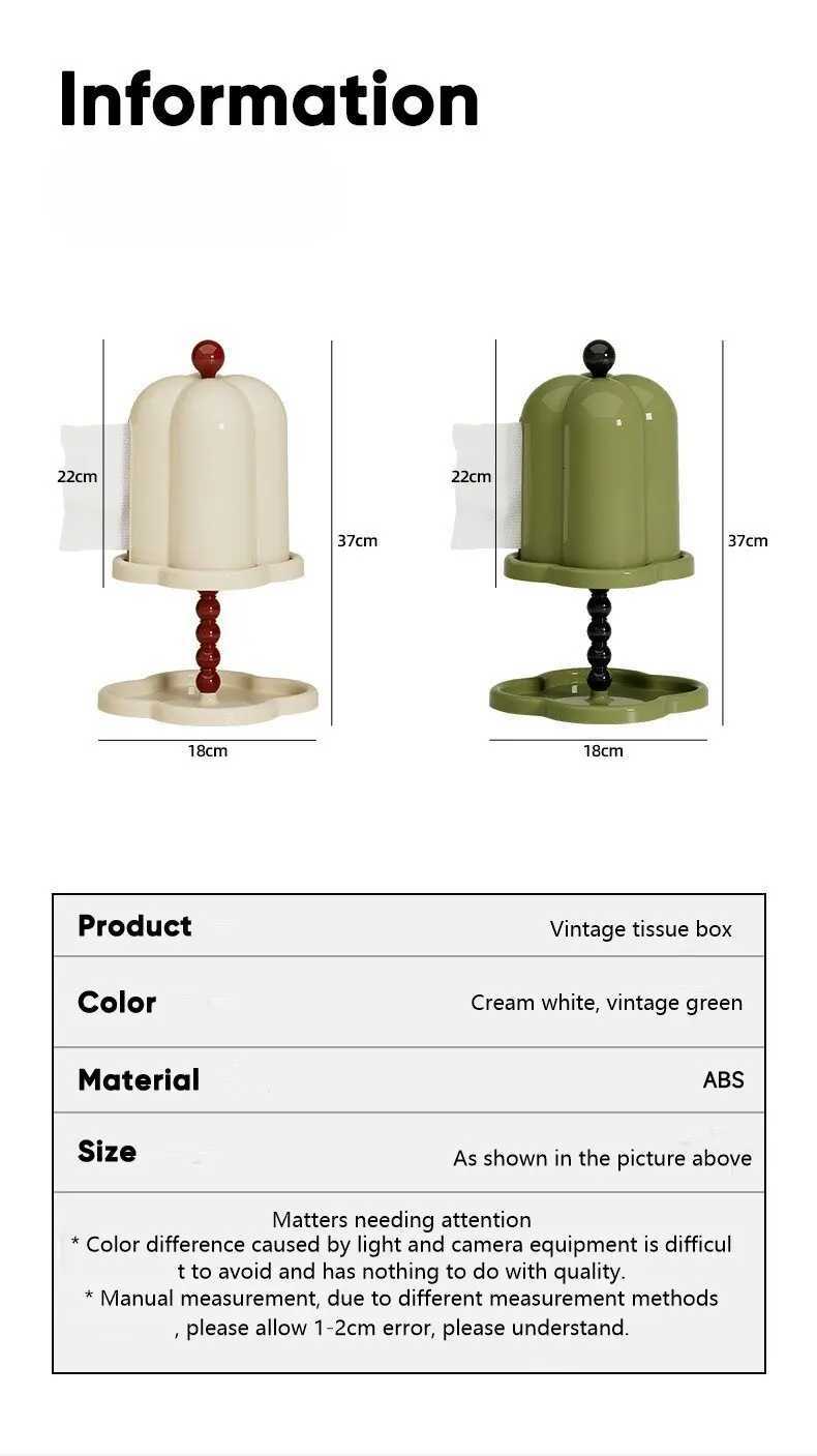 French retro tissue box in the ancient style of advanced sense of box creative living room light luxury pumping paper boxM251124