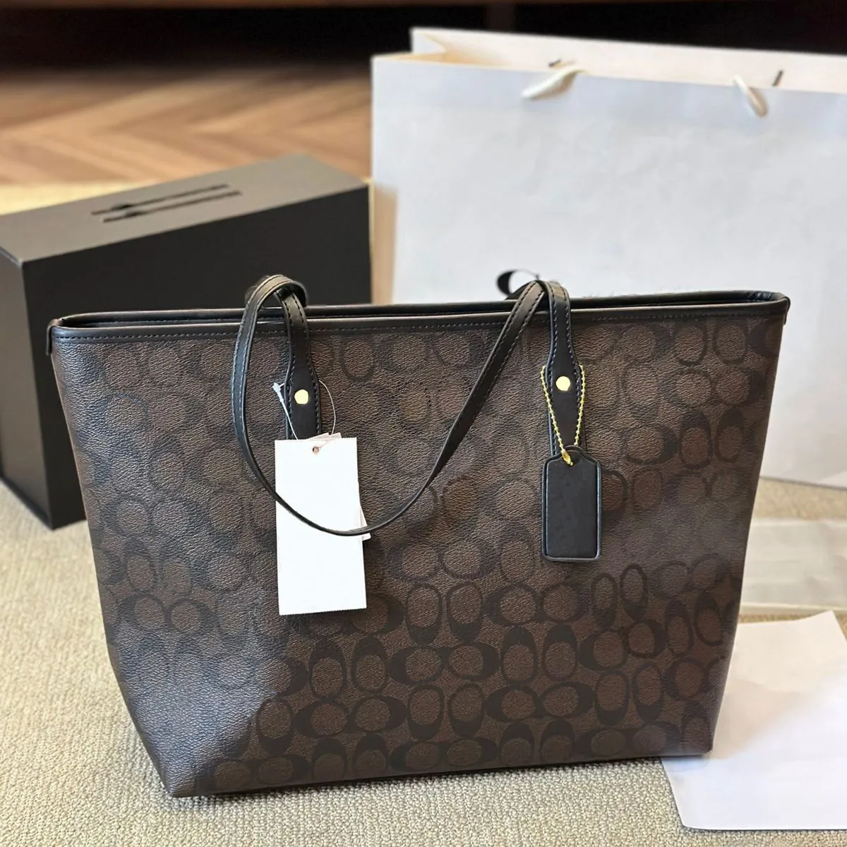 10A High Quality Designer Luxury Women's Monogram Leather Tote Bag - Large Capacity Handbag - Latest Design Purse Ladies' Handbag Premium Leather Large Capacity Tote