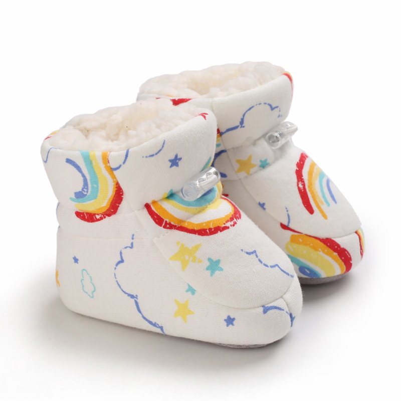 Baby Non Slip New Born Toddler Shoes Winter Infant Enfant Cotton Snow Boots Kidszworld Multicolor Cartoon Little Kids Boots 0-18 Months 0-18 Months K0