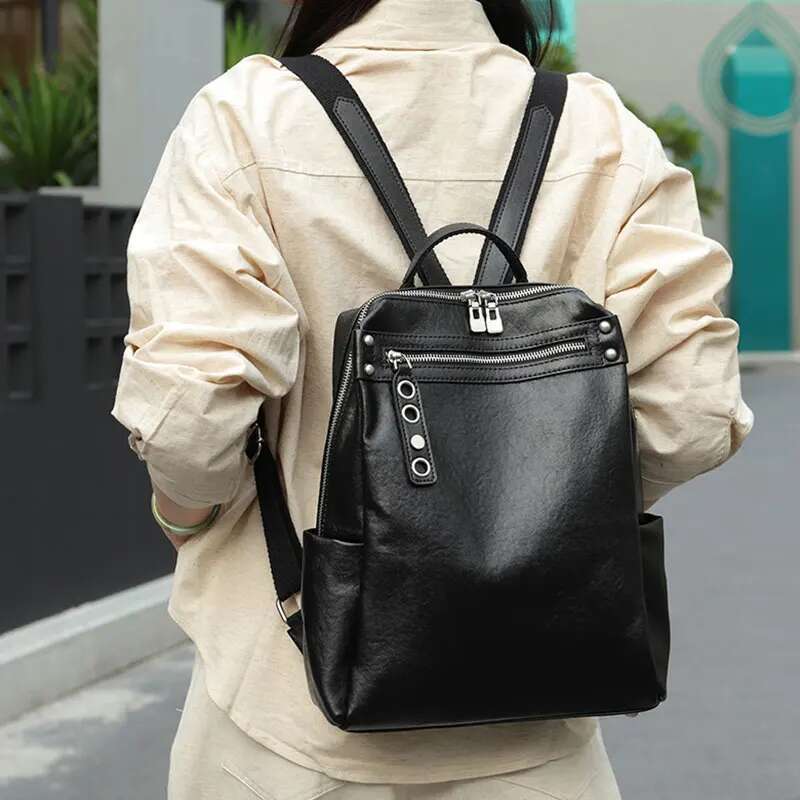 Designer Bag 2025 Women Backpack High Quality Genuine Leather Girls School Large Capacity Vintage Women's Bag Fashion Cowhide Backpacks Luxury Ba