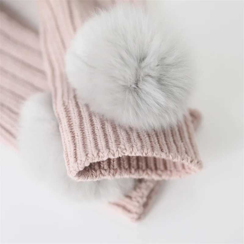 Lawadka Kids Girls Socks Cotton Fur Ball Knee High Childrens Socks For Girls Winter Warm Knitted Baby Stocking Age for 0-7Years G251124