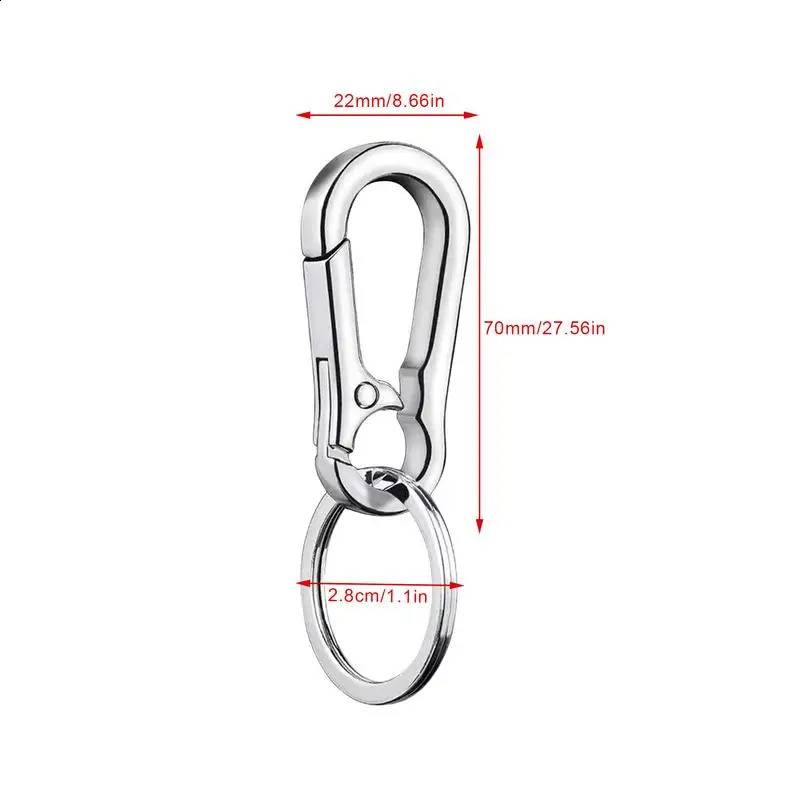 Classic Mens Stainless Steel Gourd Keychain Belt Clip Anti Loss Buckle Fashion Car Decoration Gift 250418 250418