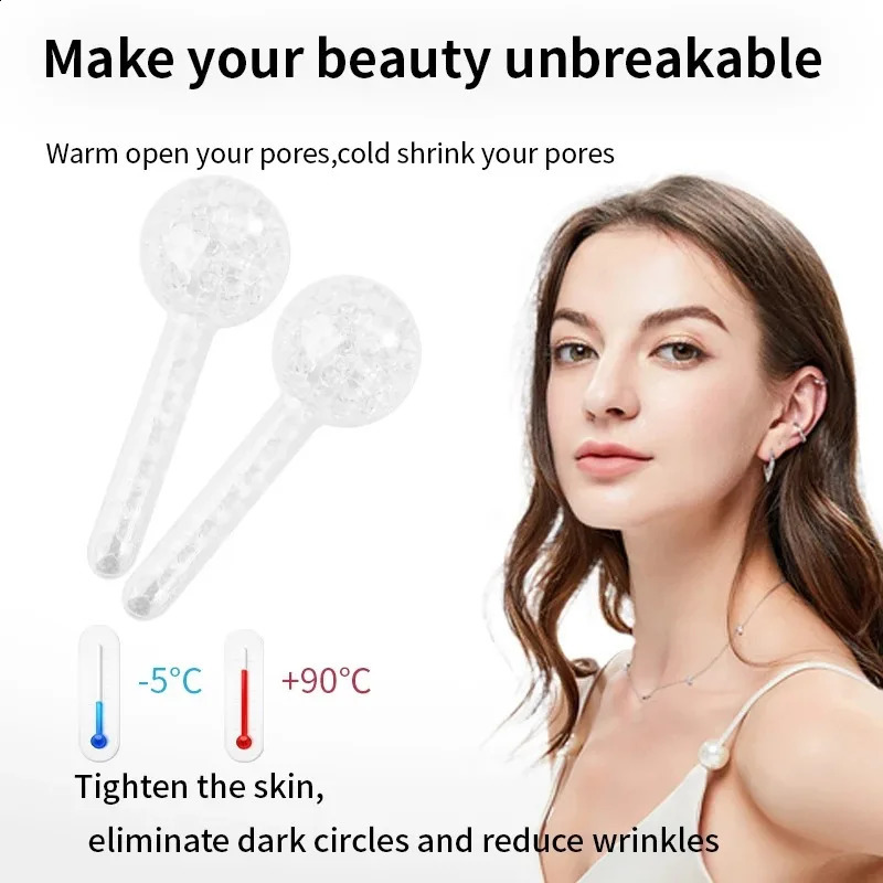 Large Beauty Ice Hockey Energy Beauty Crystal Ball Facial Cooling Ice Globes Water Wave Face and Eye Massage Skin Care 1pcs 250418