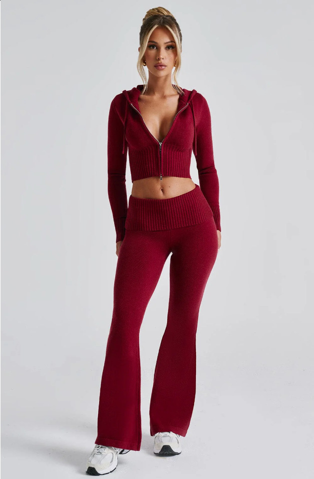 I. AM. GIA Womens Two Pieces Set Pant Sets Bralette High-waisted Casual Summer Tracksuit Y2k Hooded Cardigan Sweatshirt Set 250407