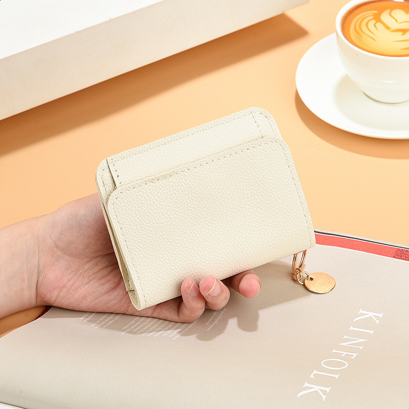Women Zipper Short Style Purse Lychee Pattern Fashion Large Capacity Multi Card Slot Coin Purse With Zipper R250424