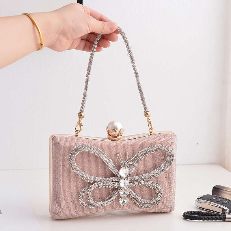 Dinner Bag Black Versatile Style Dress Bow Banquet Handheld Oblique Straddle Bag Chaozhou KQ