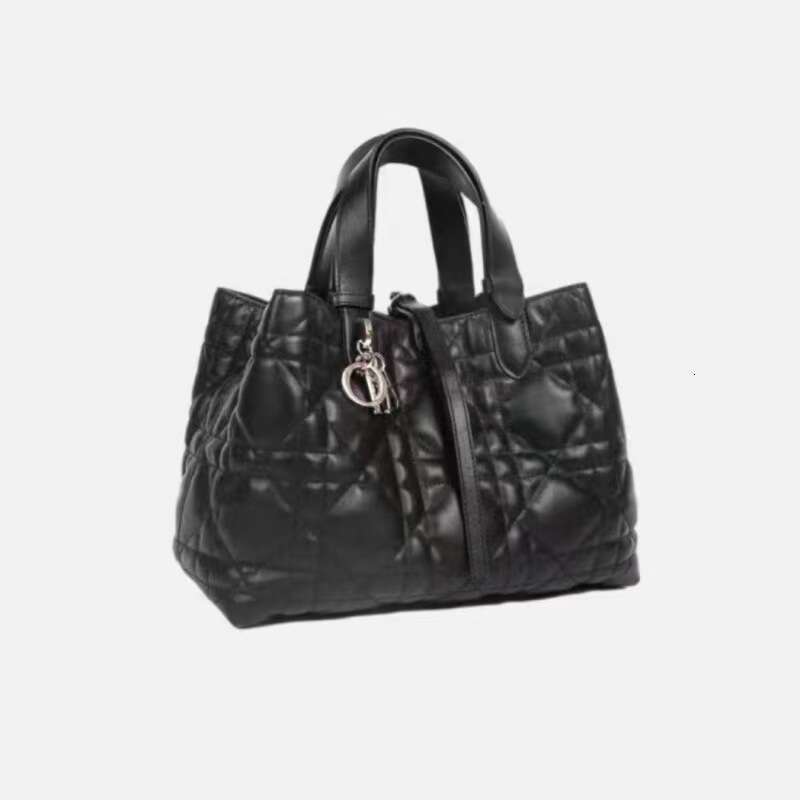 2025 New D Home Premium Genuine Leather Women's Single Shoulder Handheld Underarm Diamond Grid Daifei Large Capacity Tote Bag