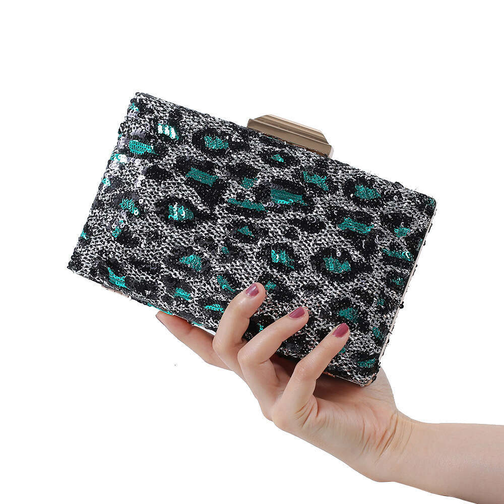 Dinner Bag Wind Leopard Pattern Dinner Beaded Dress Handheld Temperament Bridal Women S Bag KQ
