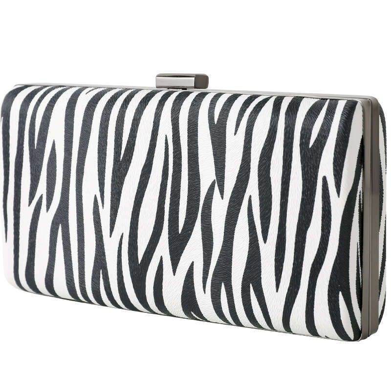 Dinner Bag Strict Selection Of Zebra Pattern Banquet Fashion Handheld PU Chain Evening Dress Bag Chaozhou KQ
