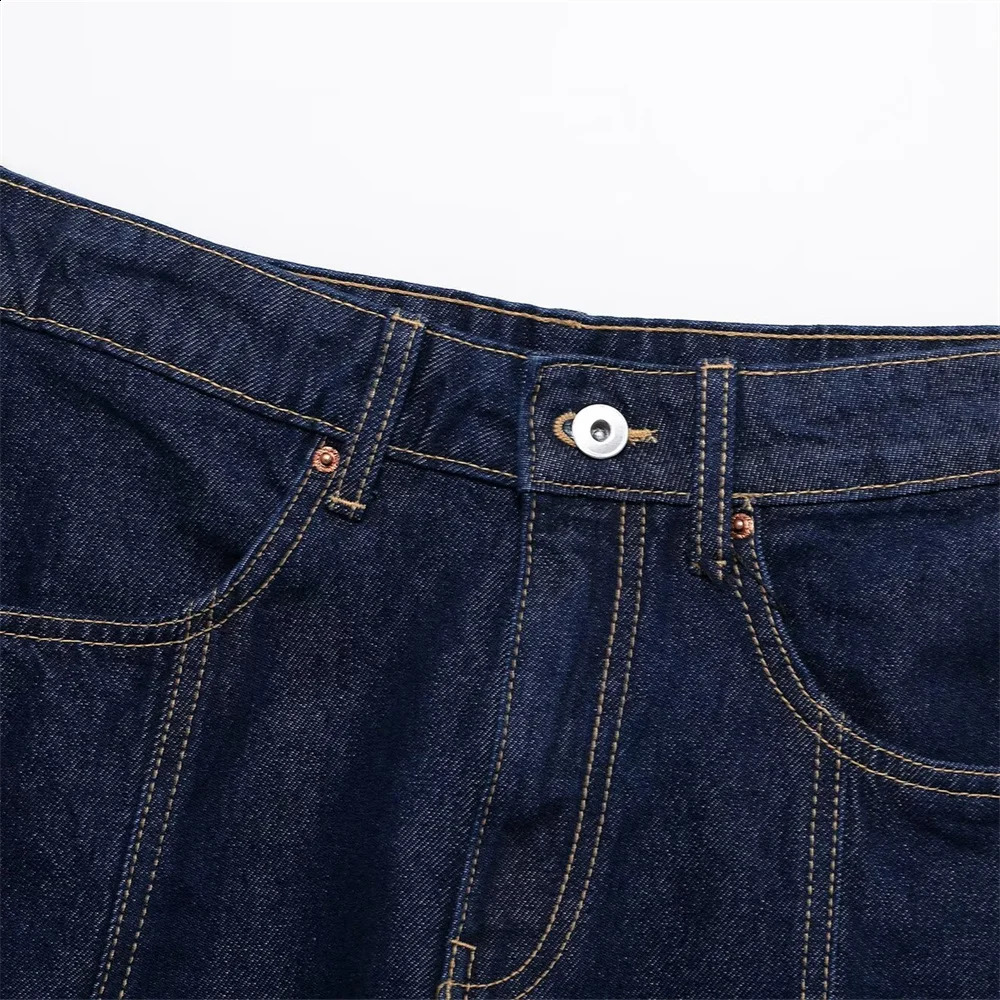 UNIZERA Womens Denim Mini Skirt Zipper Pocket Decoration Aline Skiing SpringSummer Casual Half 250417