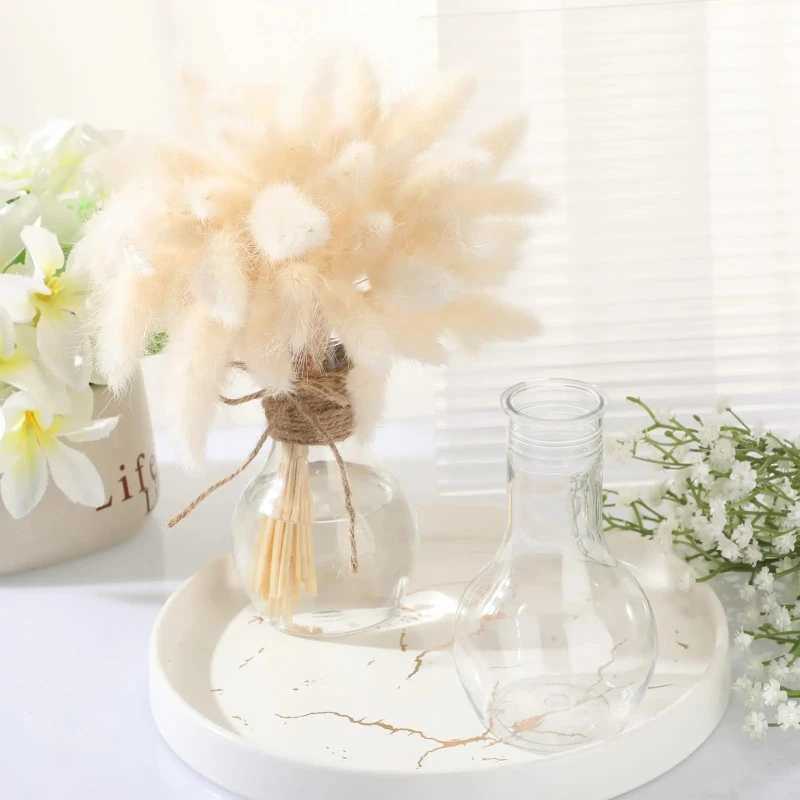 Transparent Light Bulb Style Plastic Vase High Quty Table Decoration Wedding Home Decor Unique Shape Flower Holder C251124