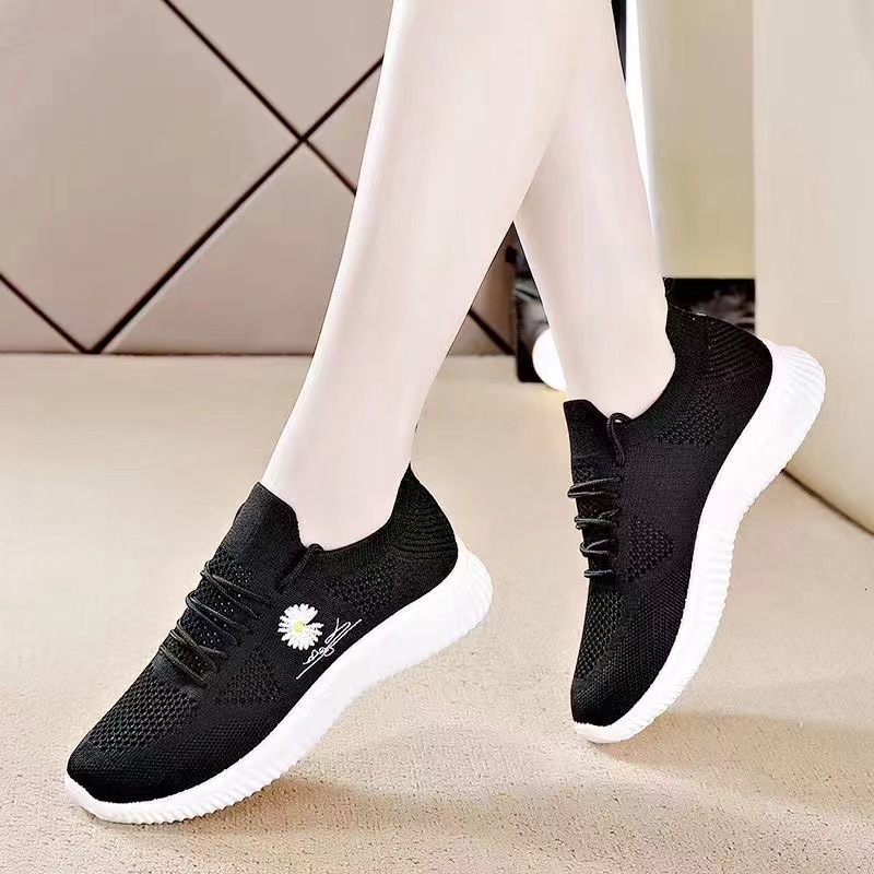 Summer New Little Daisy White Casual Versatile Korean Edition Sports Mesh Shoes Breathable Thin Soft Bottom Ddmysaturn Ddmysaturn